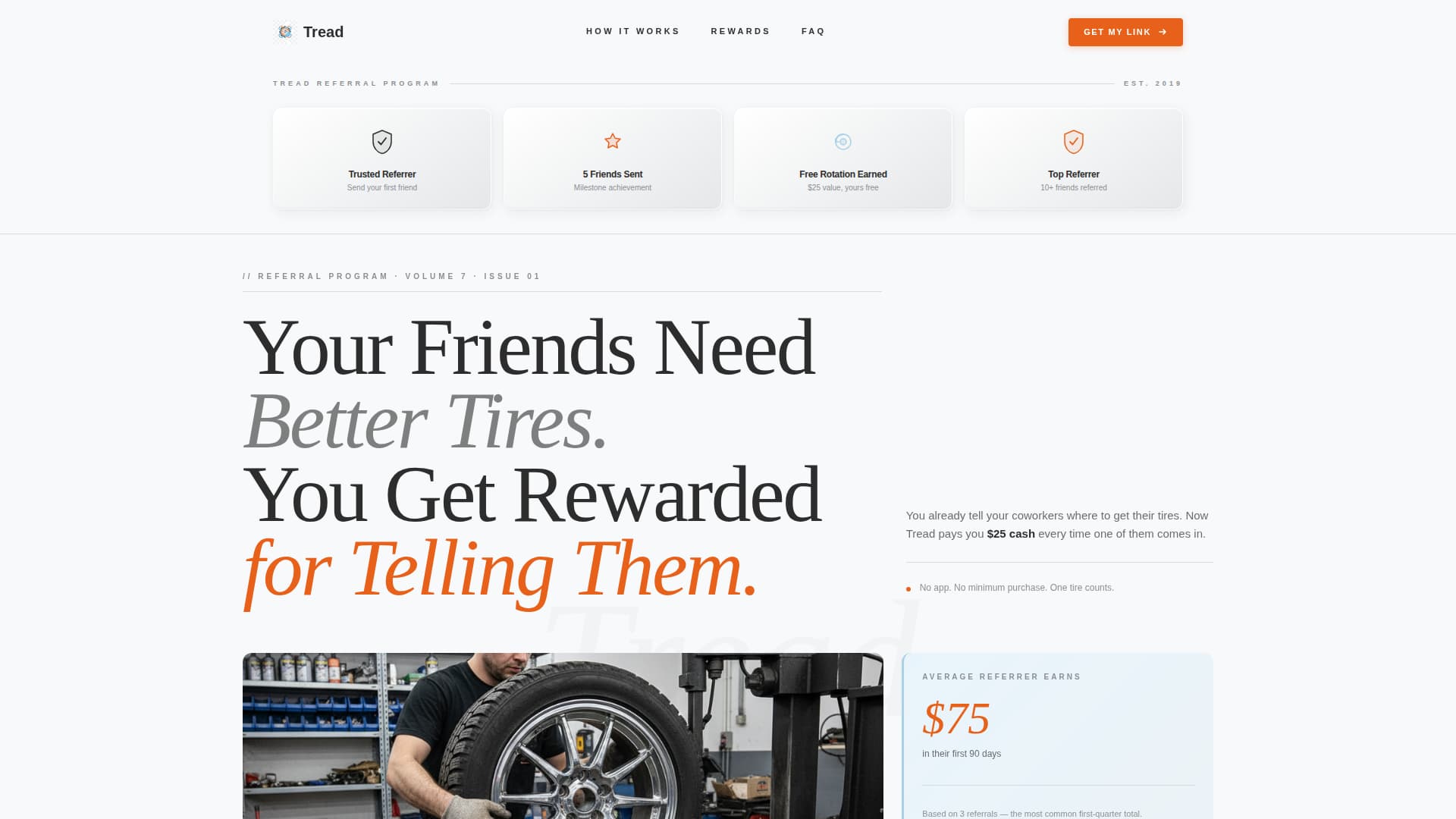 Tire Shop Marketing FAQ Website Template