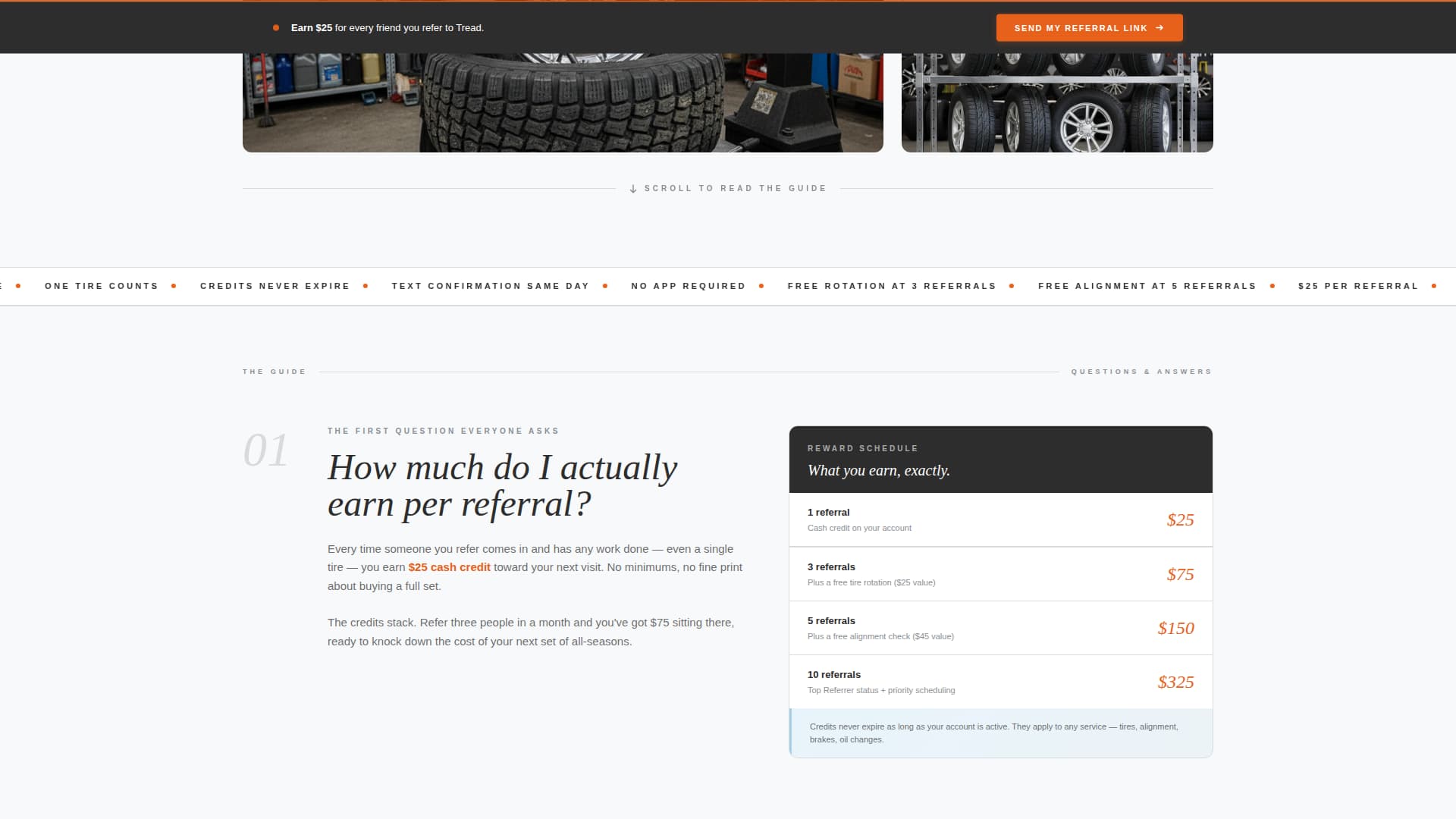 Tire Shop Marketing FAQ Website Template