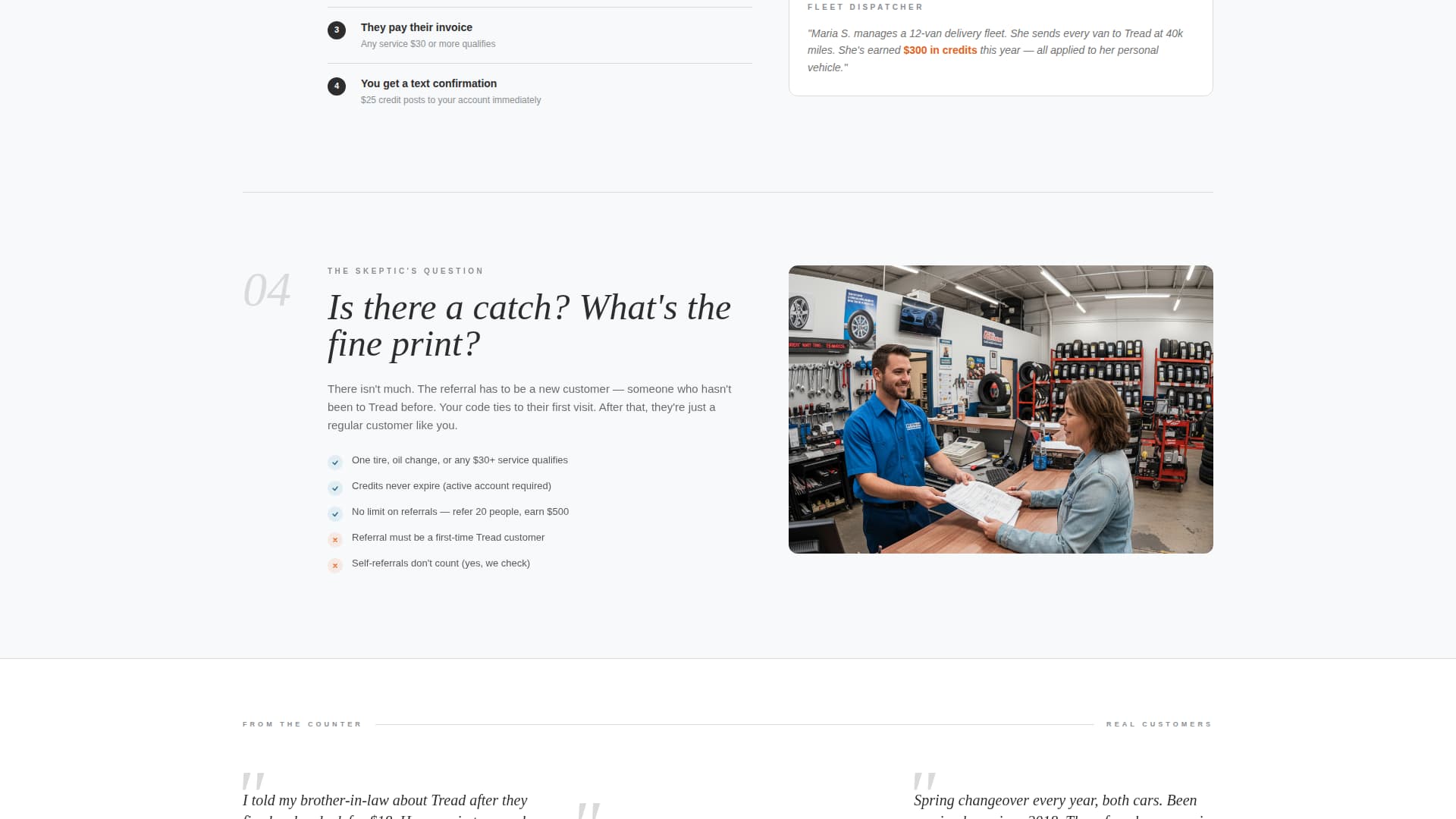 Tire Shop Marketing FAQ Website Template