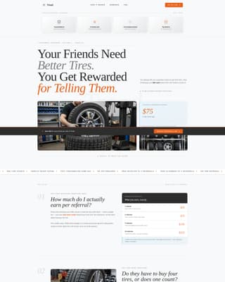 Tire Shop Marketing FAQ Website Template