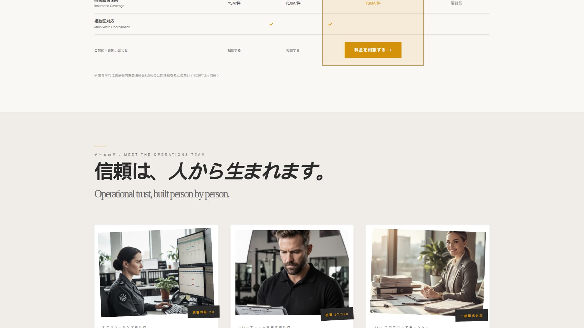 Immaculate — Reliable Commercial Cleaning Landing Page Template