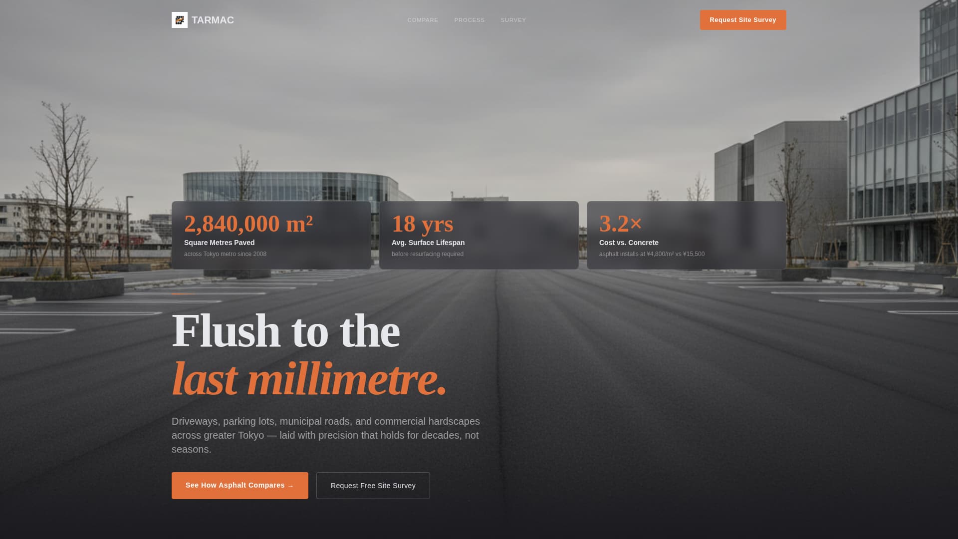 Tarmac - Seamless Paving Landing Page Template