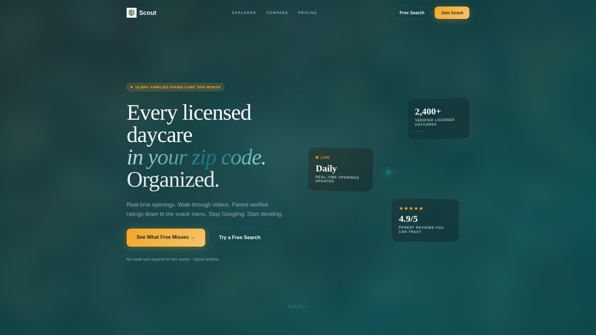 Scout - Powerful Daycaremembership Landing Page Template