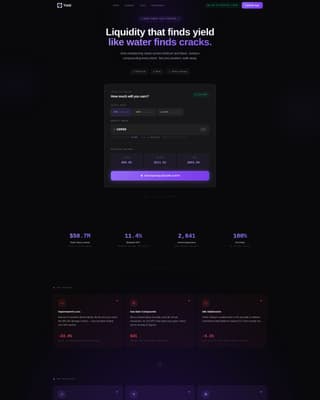 Yield - Relentless DeFi Landing Page Template