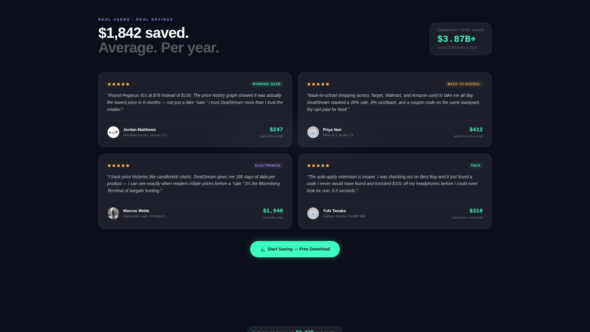 Dealstream - Glassmorphic Coupon Landing Page Template