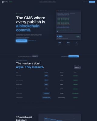 Headless - Decentralized CMS Landing Page Template
