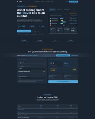 Ledger - Powerful EAM Landing Page Template