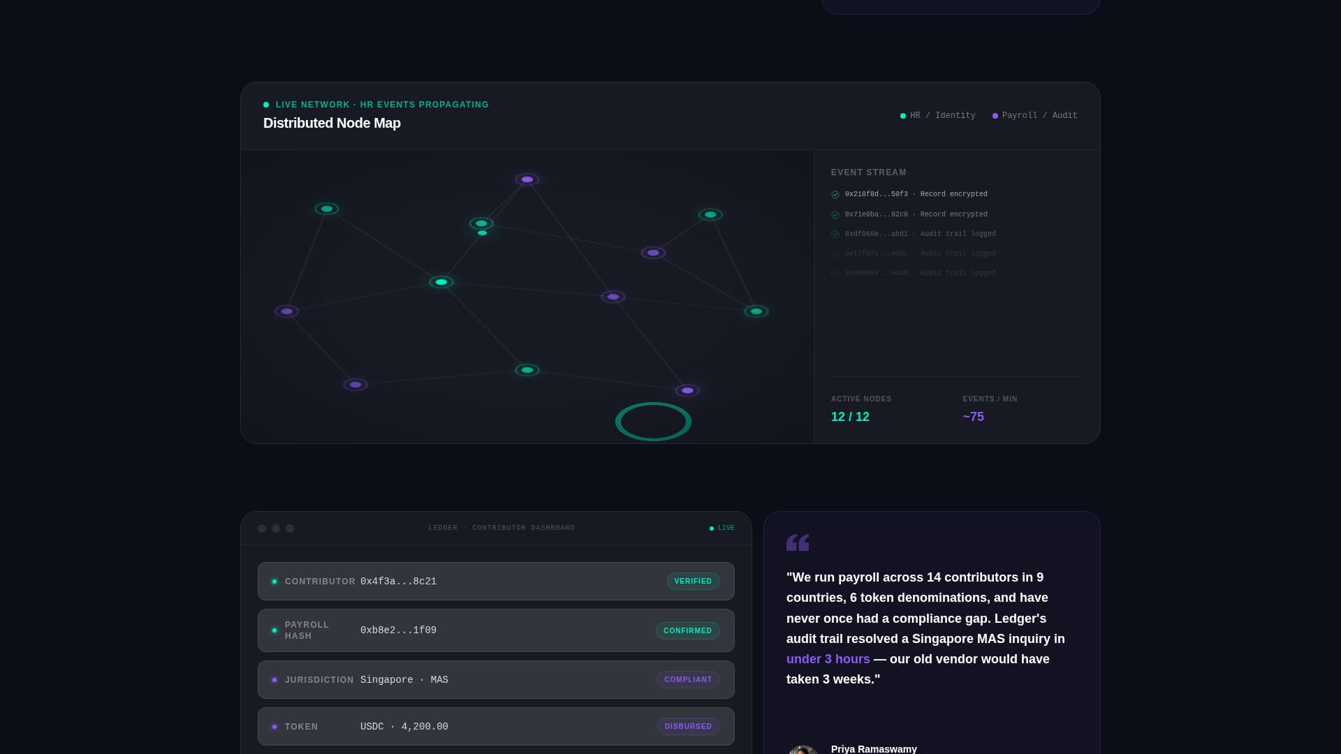 Ledger - Trustless HRM Landing Page Template