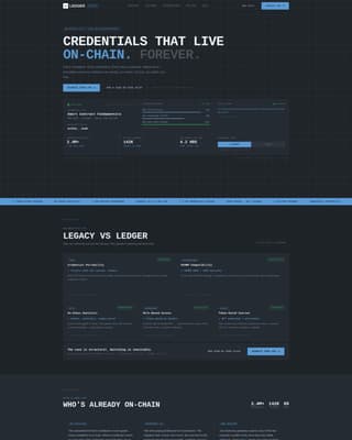 Ledger - Sovereign Decentralized Landing Page Template