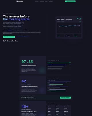 Forecast - Powerful Demand Forecasting Landing Page Template