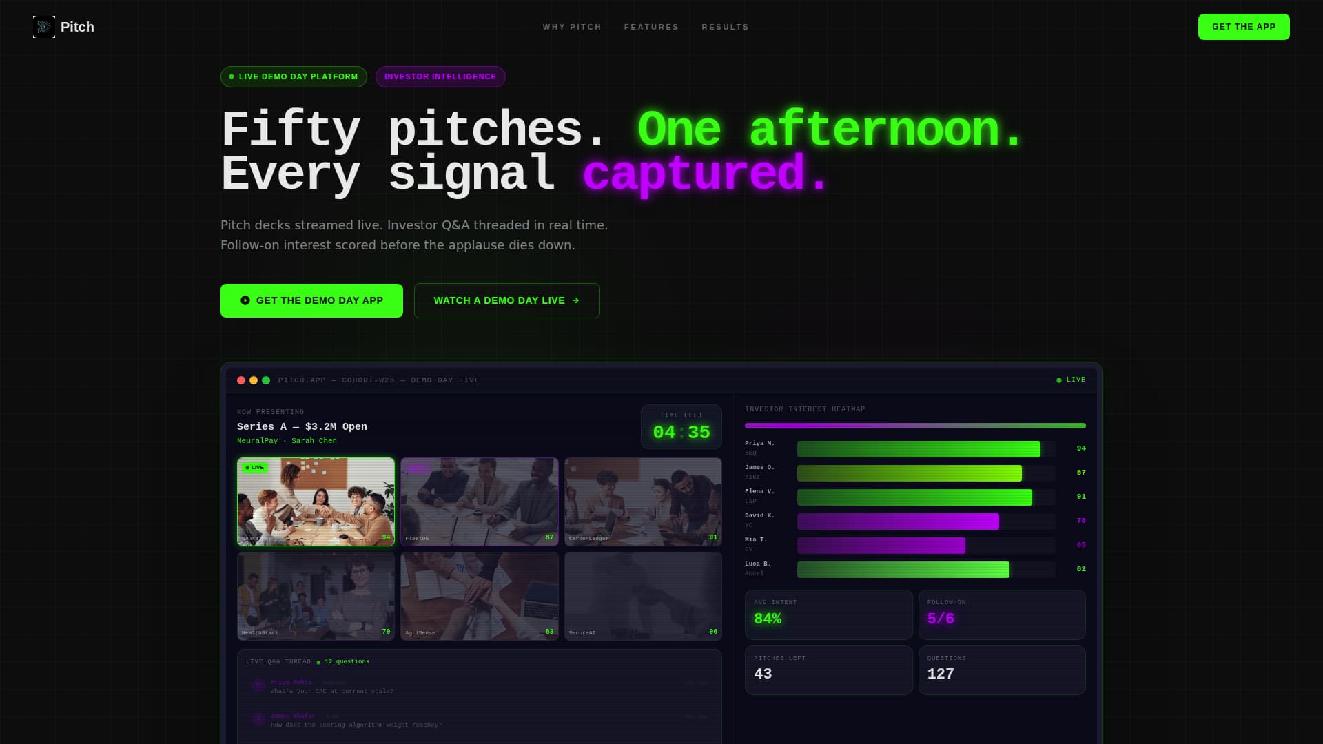 Pitch - Powerful Demo Day Landing Page Template