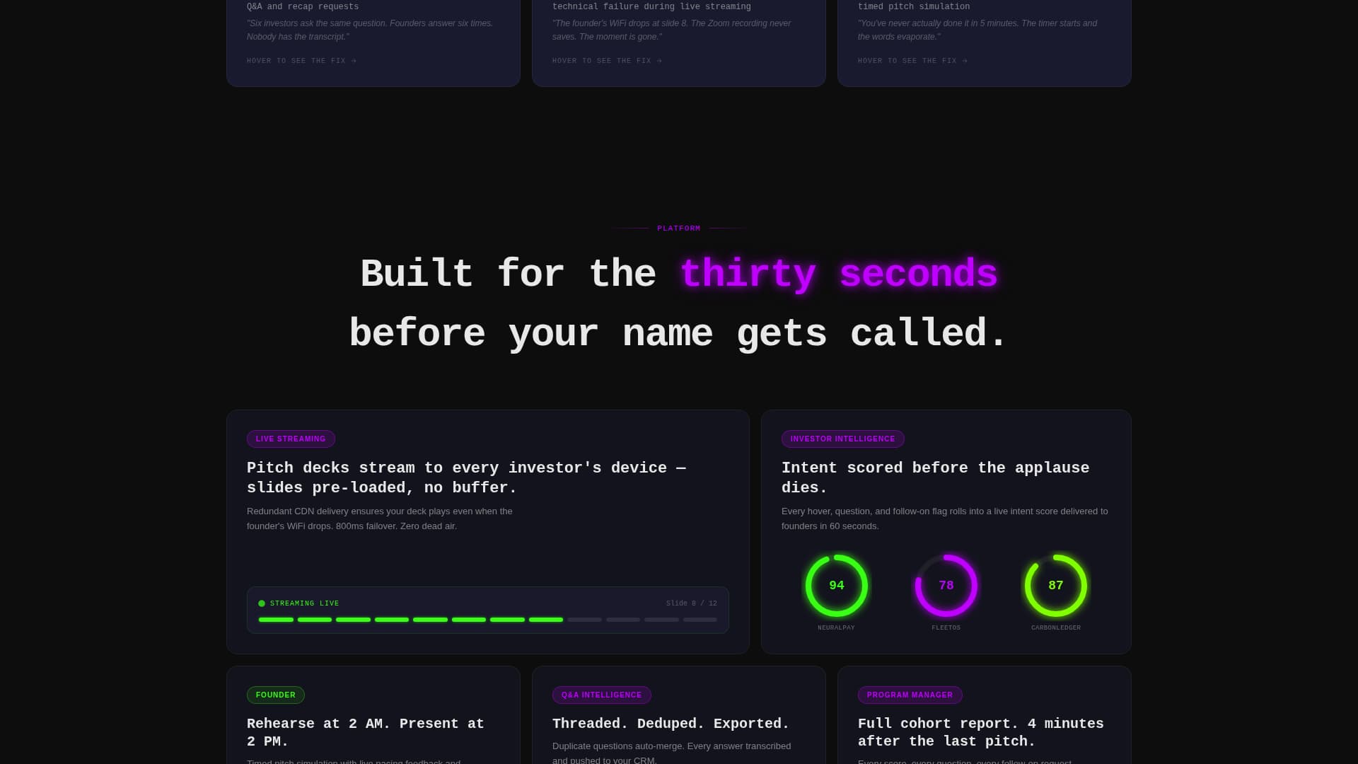 Pitch - Powerful Demo Day Landing Page Template