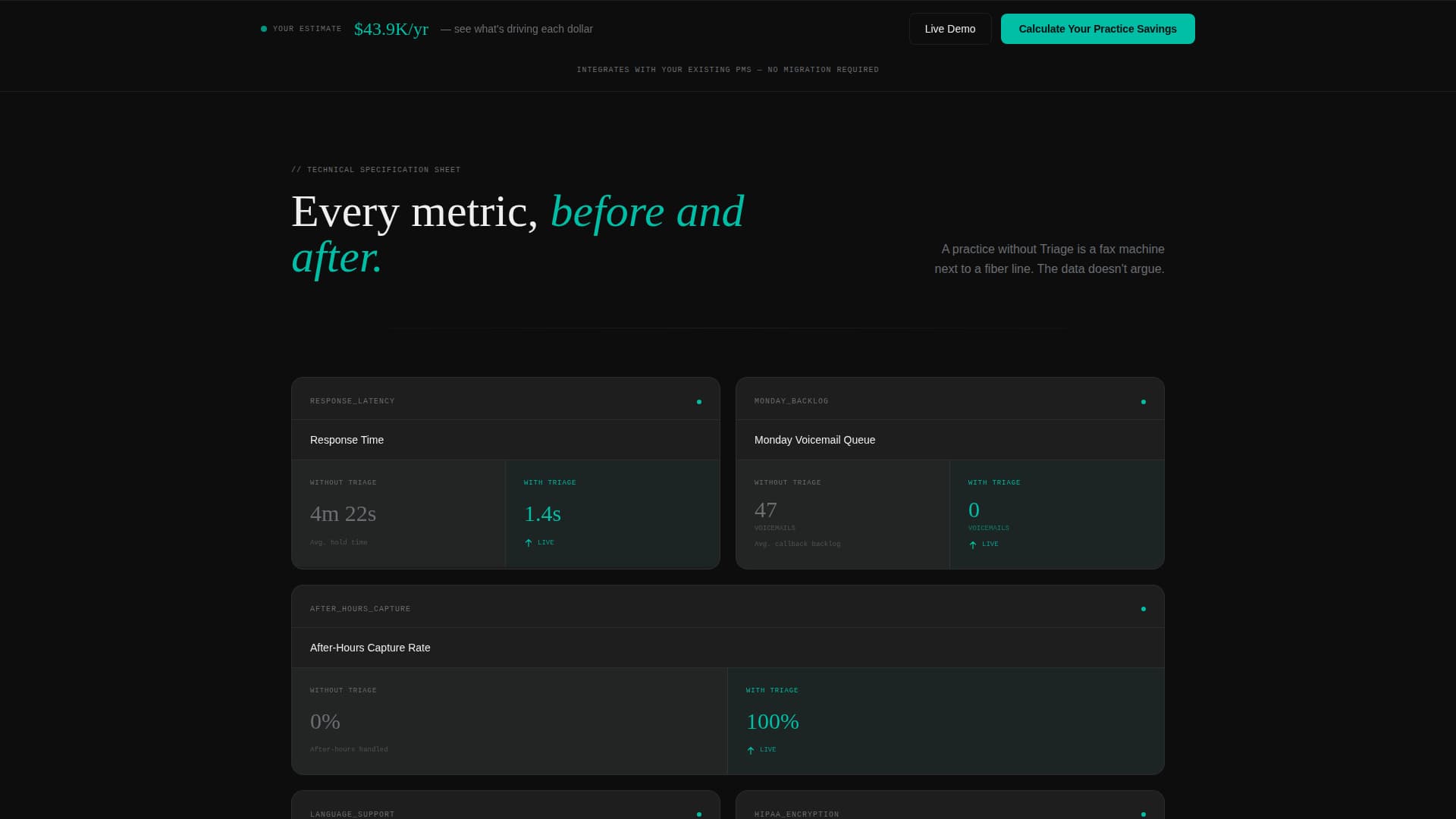 Triage - Intelligent Dental AI Landing Page Template