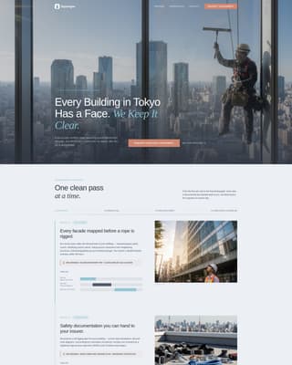 Squeegee - Transparent B2B Landing Page Template