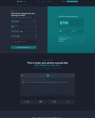 Intake - Powerful DentalAI Landing Page Template
