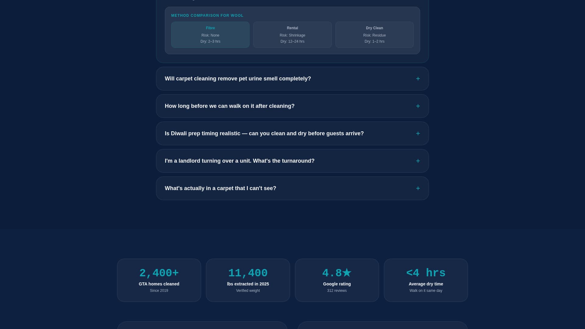 Fibre - Authoritative Carpetcleaning Landing Page Template