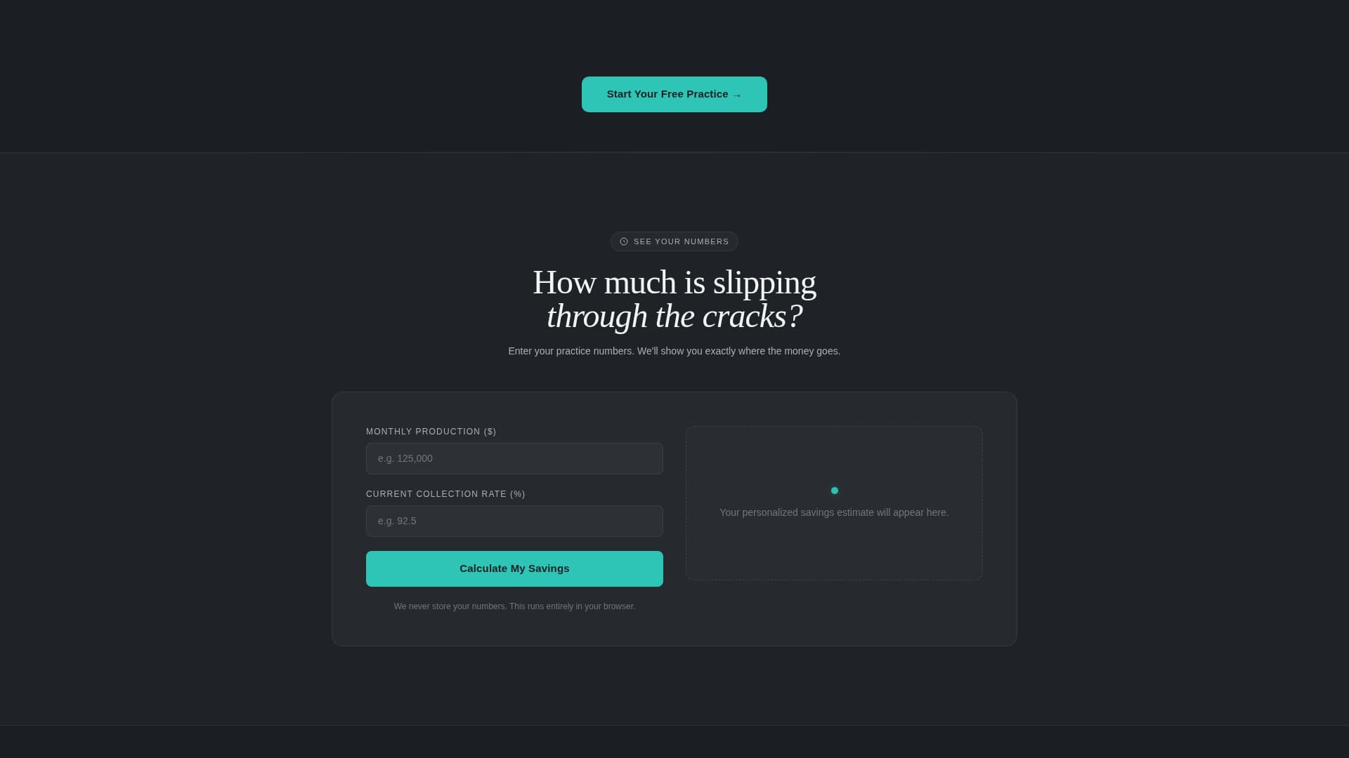 Ledger - Precision Dental Landing Page Template
