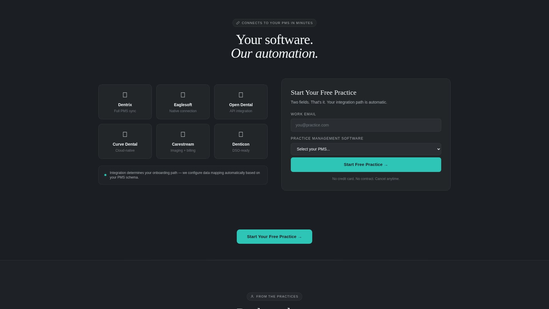 Ledger - Precision Dental Landing Page Template