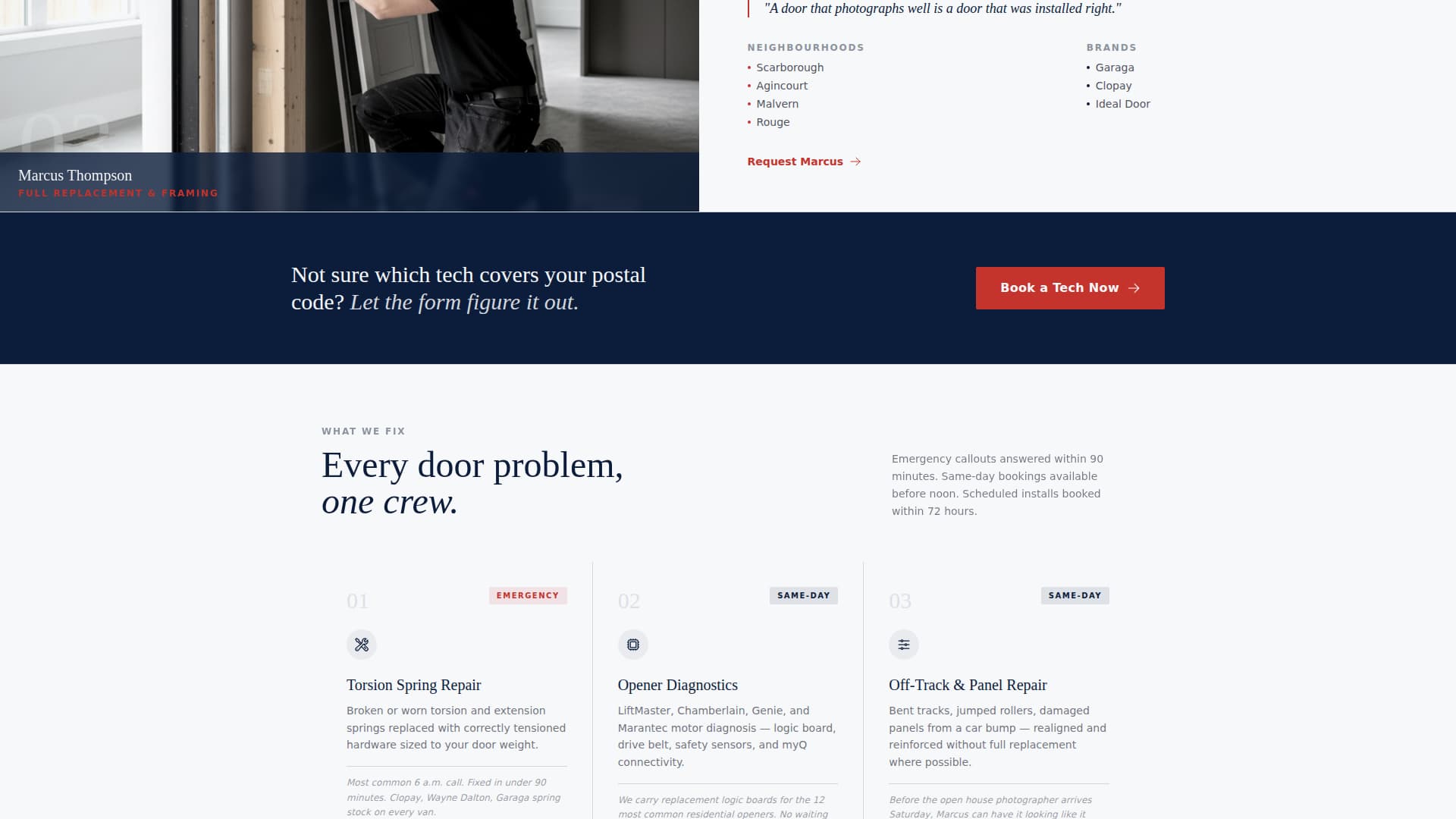 Portal — Expert Garage Door Landing Page Template