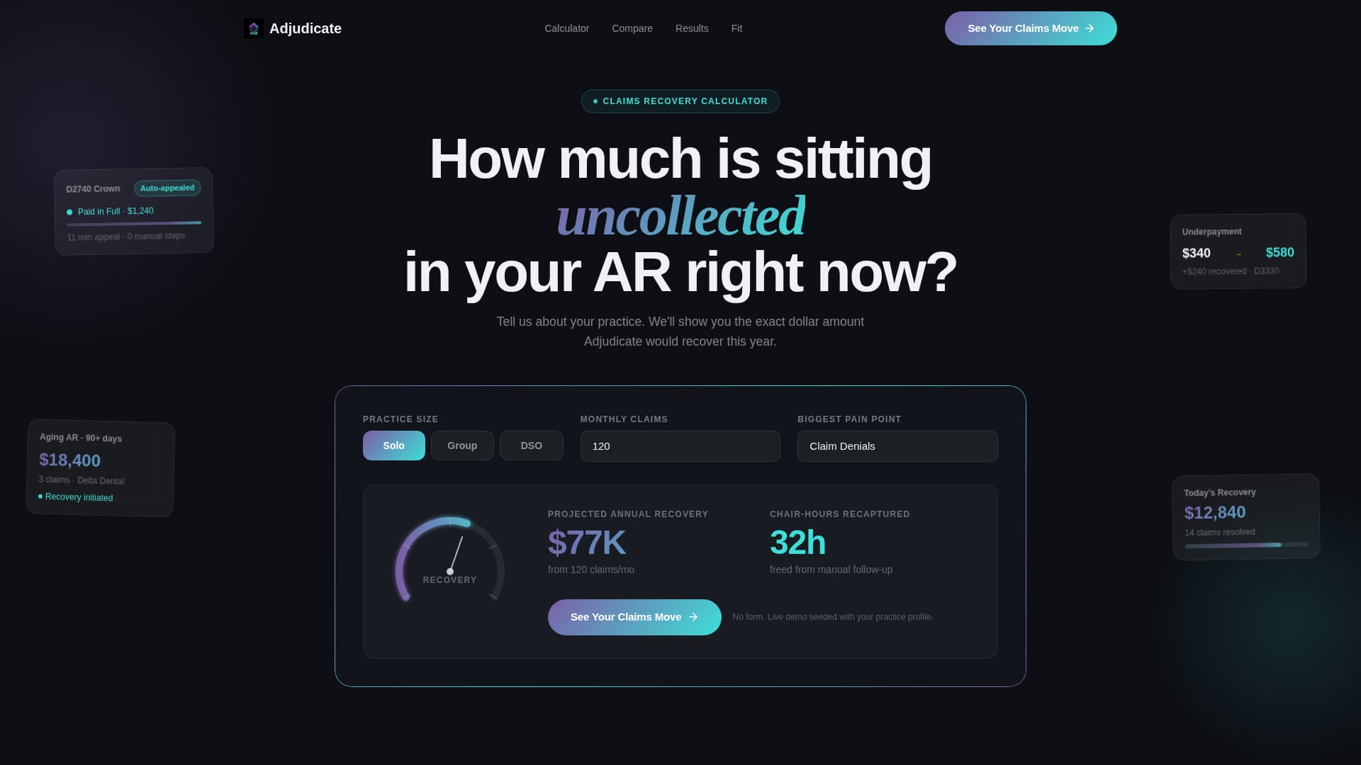 Adjudicate - Powerful Claims Management Landing Page Template