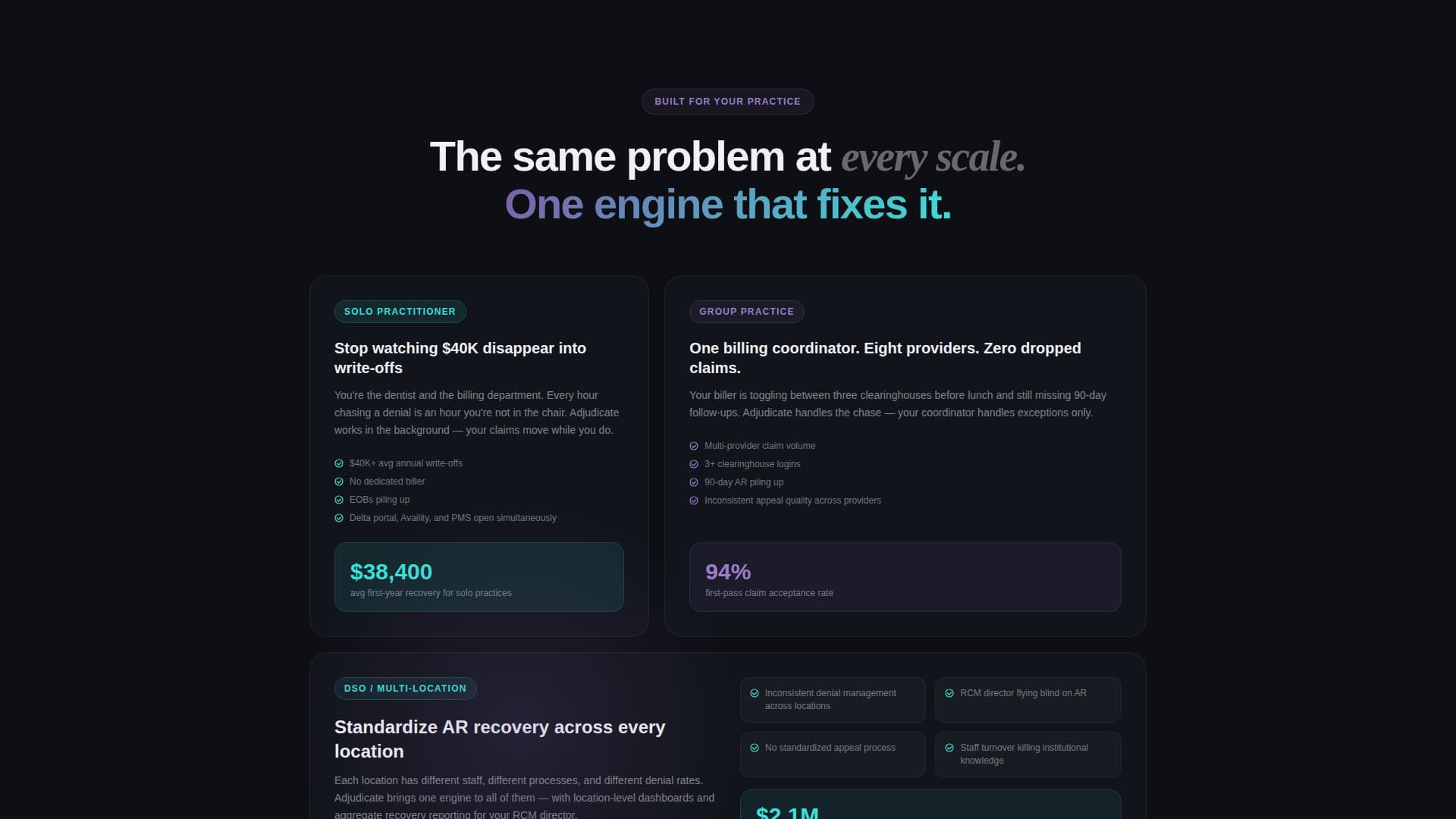 Adjudicate - Powerful Claims Management Landing Page Template