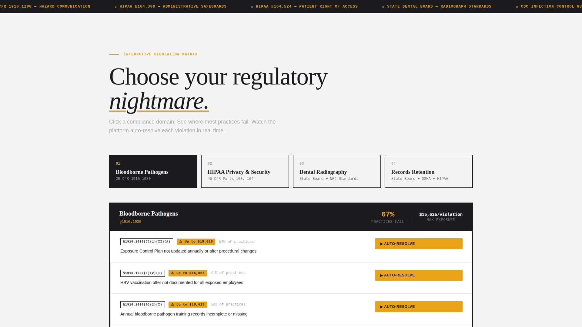 Comply - Automated Dental Compliance Landing Page Template