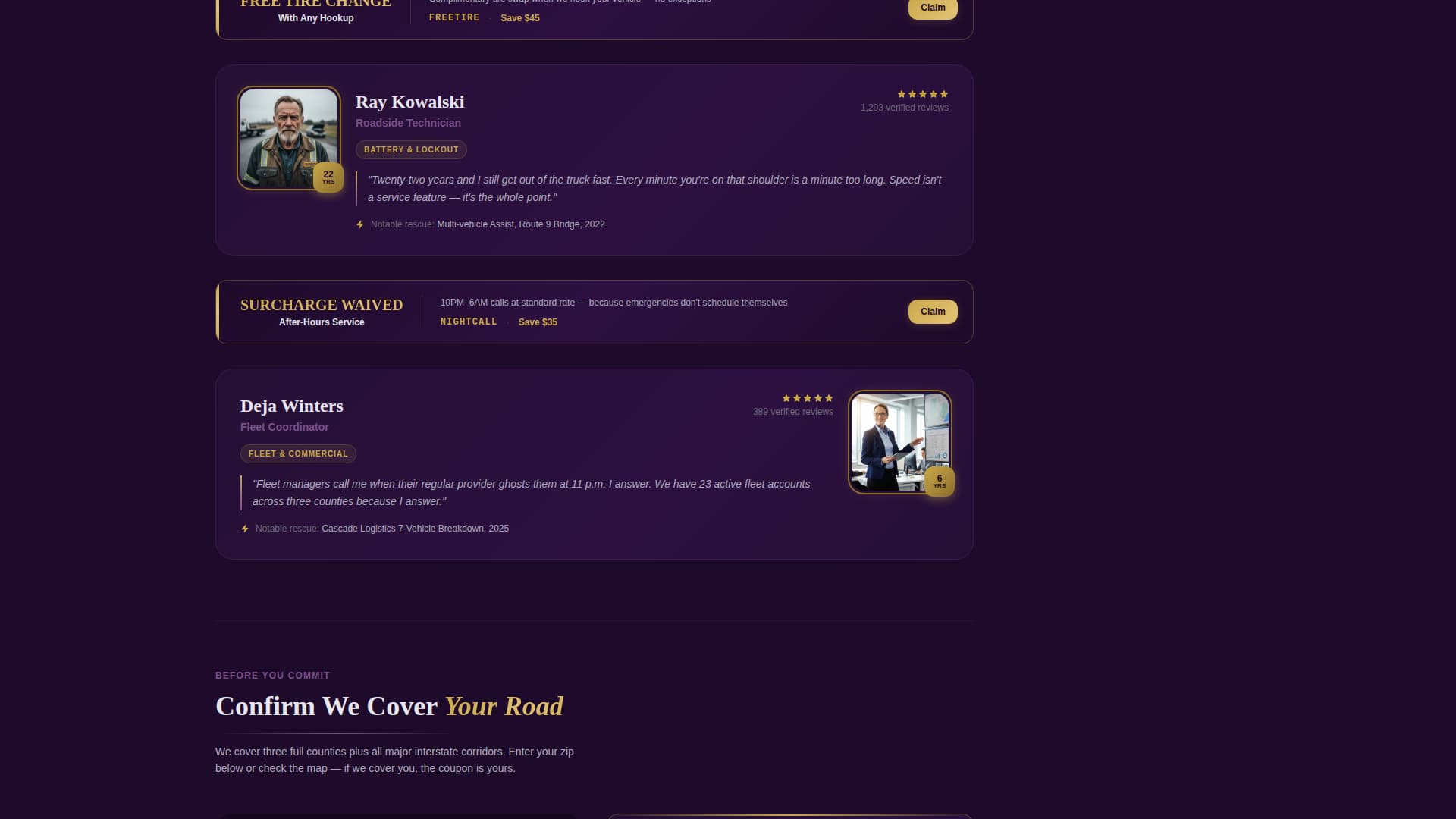 Tow Truck Marketing Specialist Professional Website Template
