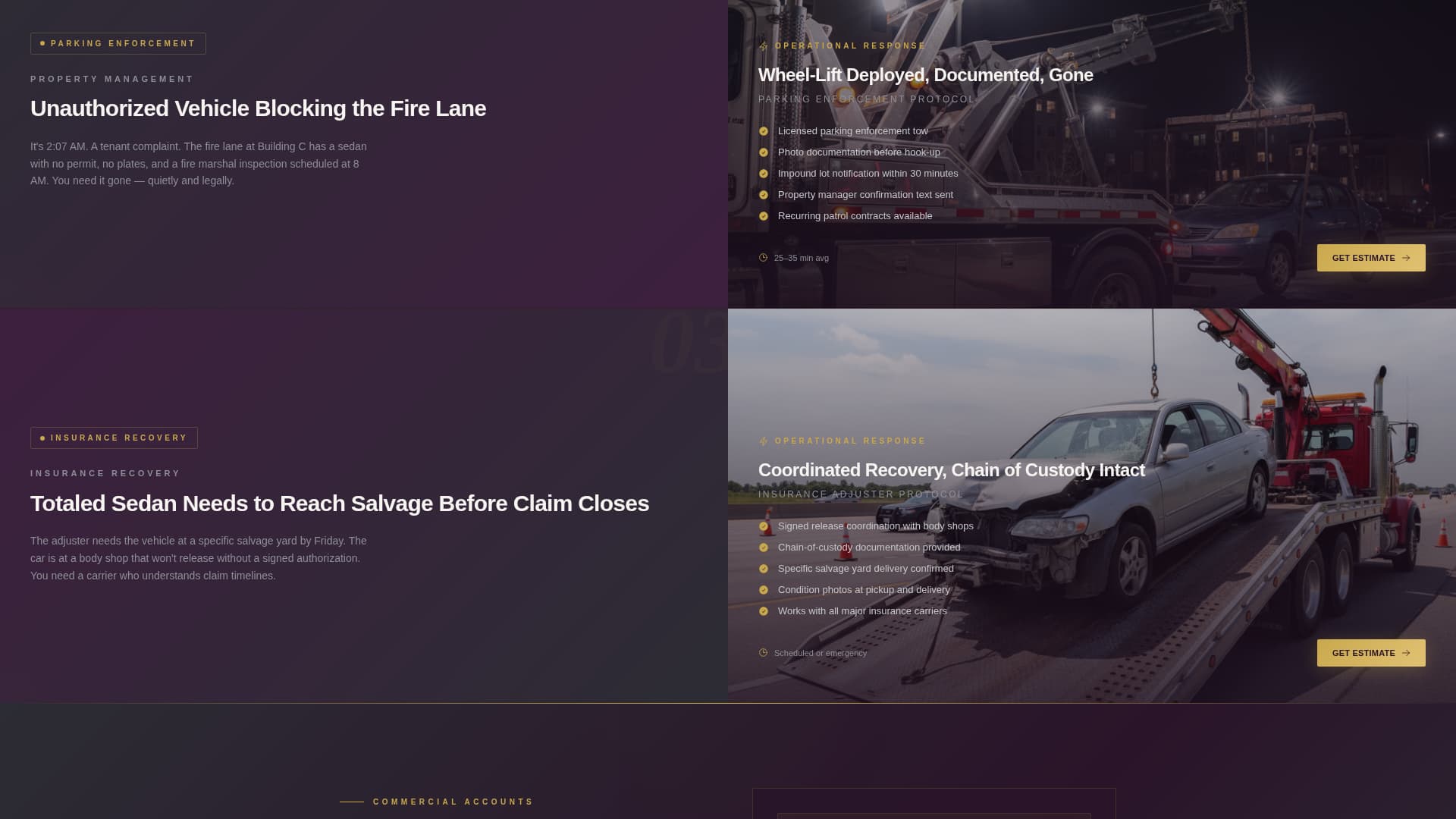 Tow Truck Marketing Professional Website Template