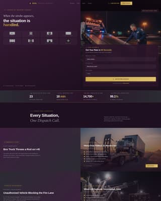 Tow Truck Marketing Professional Website Template