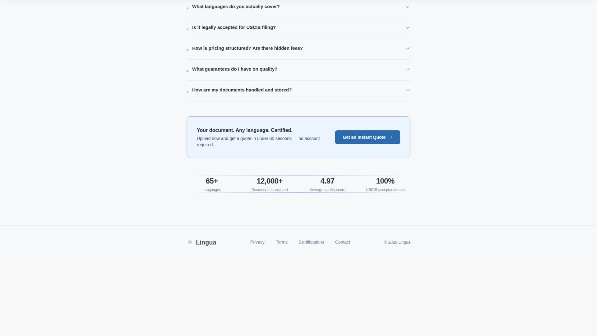 Translation & Localization FAQ Website Template