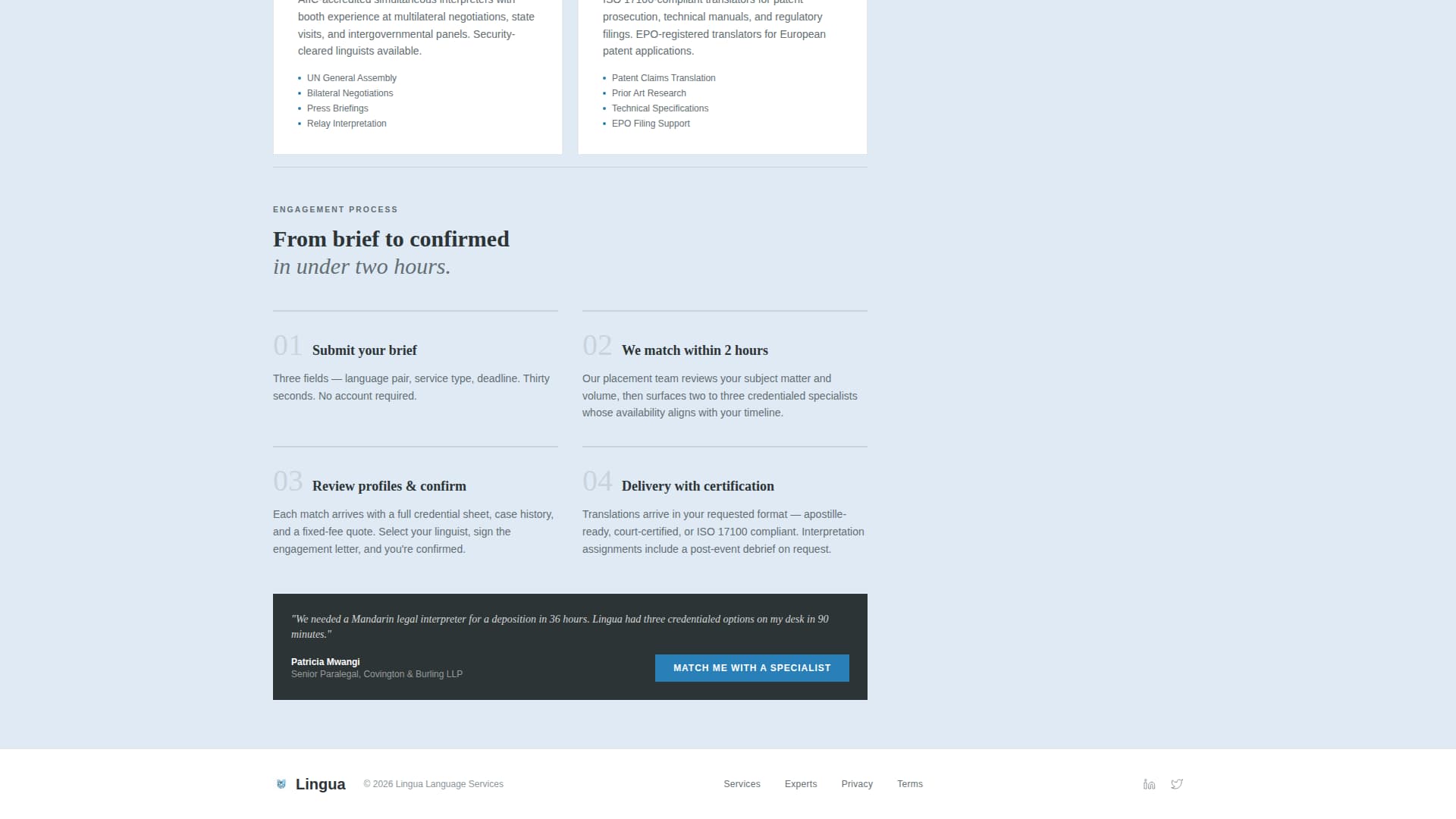 Translator & Interpreter Specialist Booking Website Template