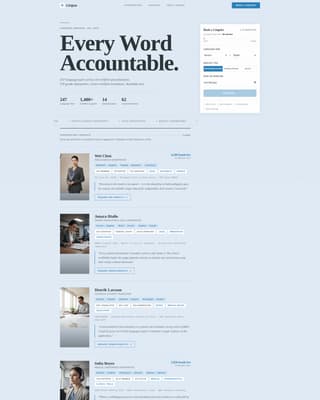 Translator & Interpreter Specialist Booking Website Template