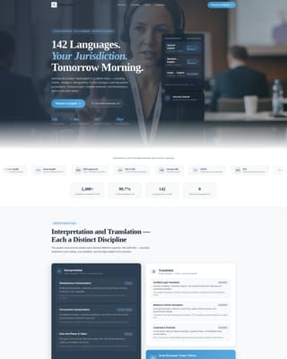 Translator & Interpreter Professional Website Template