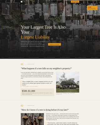 Canopy — Showcase Arborist Portfolio Landing Page Template