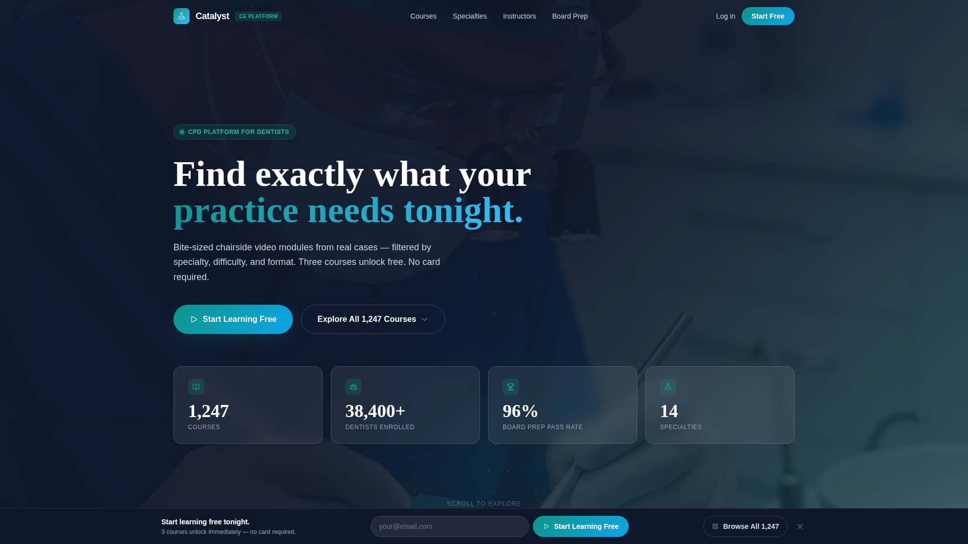 Catalyst - Dynamic Dental Landing Page Template
