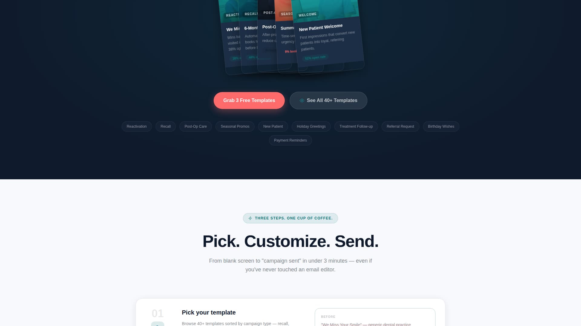 Dispatch - Powerful Dental Landing Page Template
