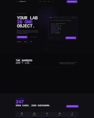 Fabricate - Brutalist Dental Lab Landing Page Template