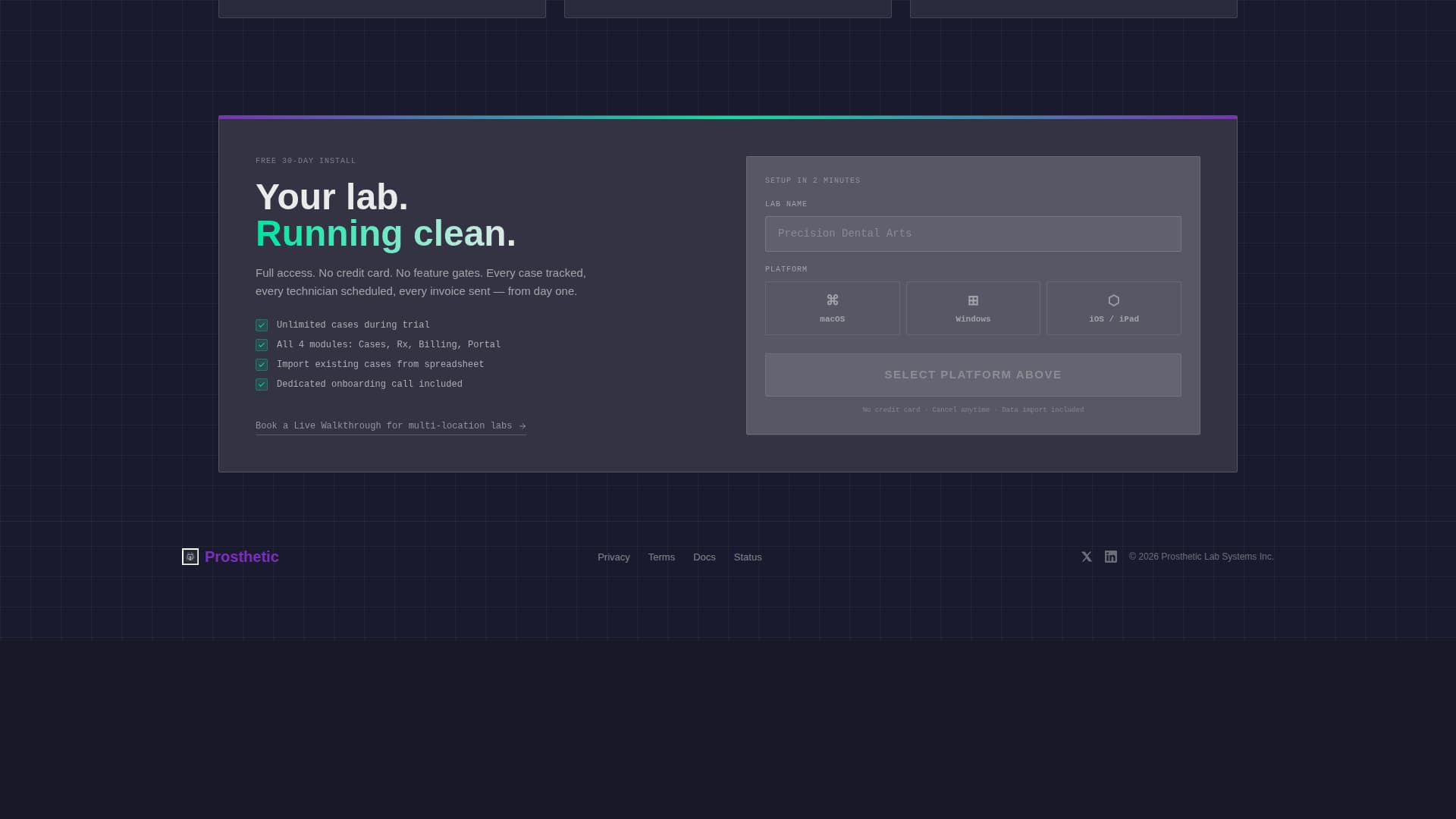 Prosthetic - Powerful Dental Lab Landing Page Template
