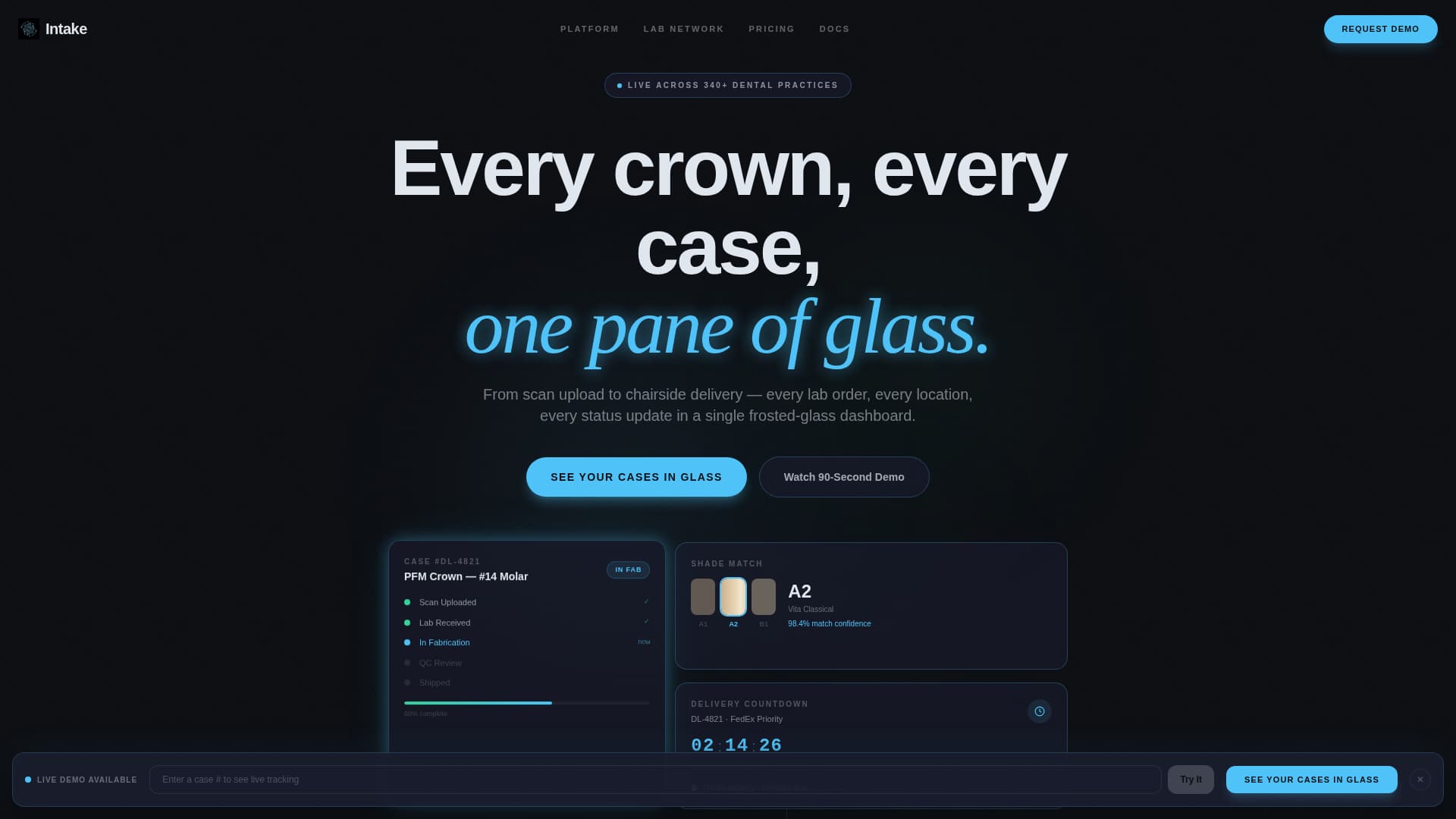 Intake - Powerful Dental Management Landing Page Template