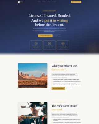 Tree Service Marketing Specialist Professional Website Template