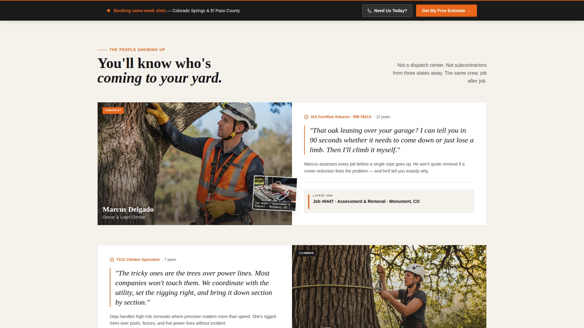 Canopy — Certified Woodland Specialist Landing Page Template