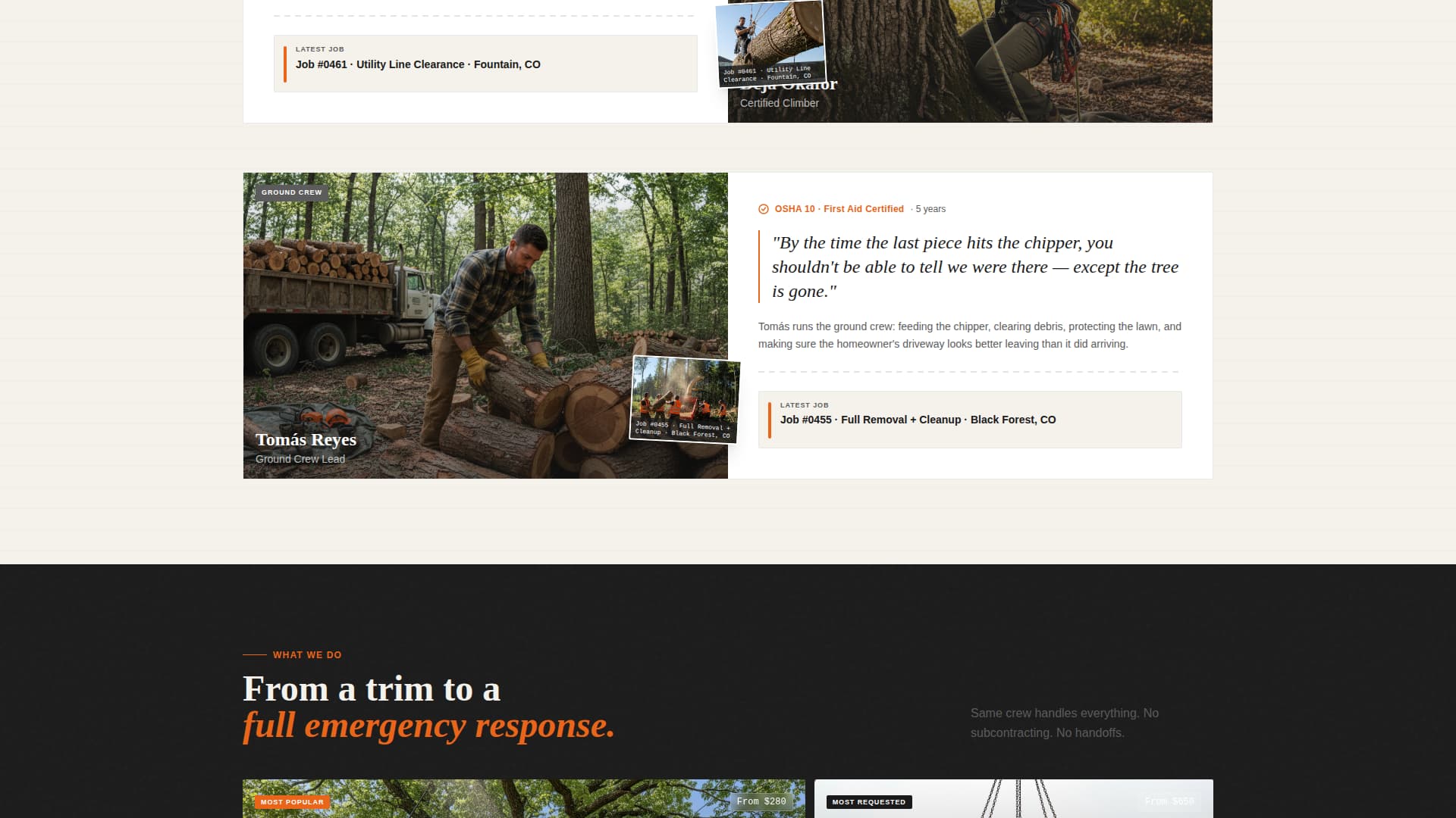 Canopy — Certified Woodland Specialist Landing Page Template