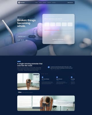 Dental Case Study & Investment Calculator Website Template
