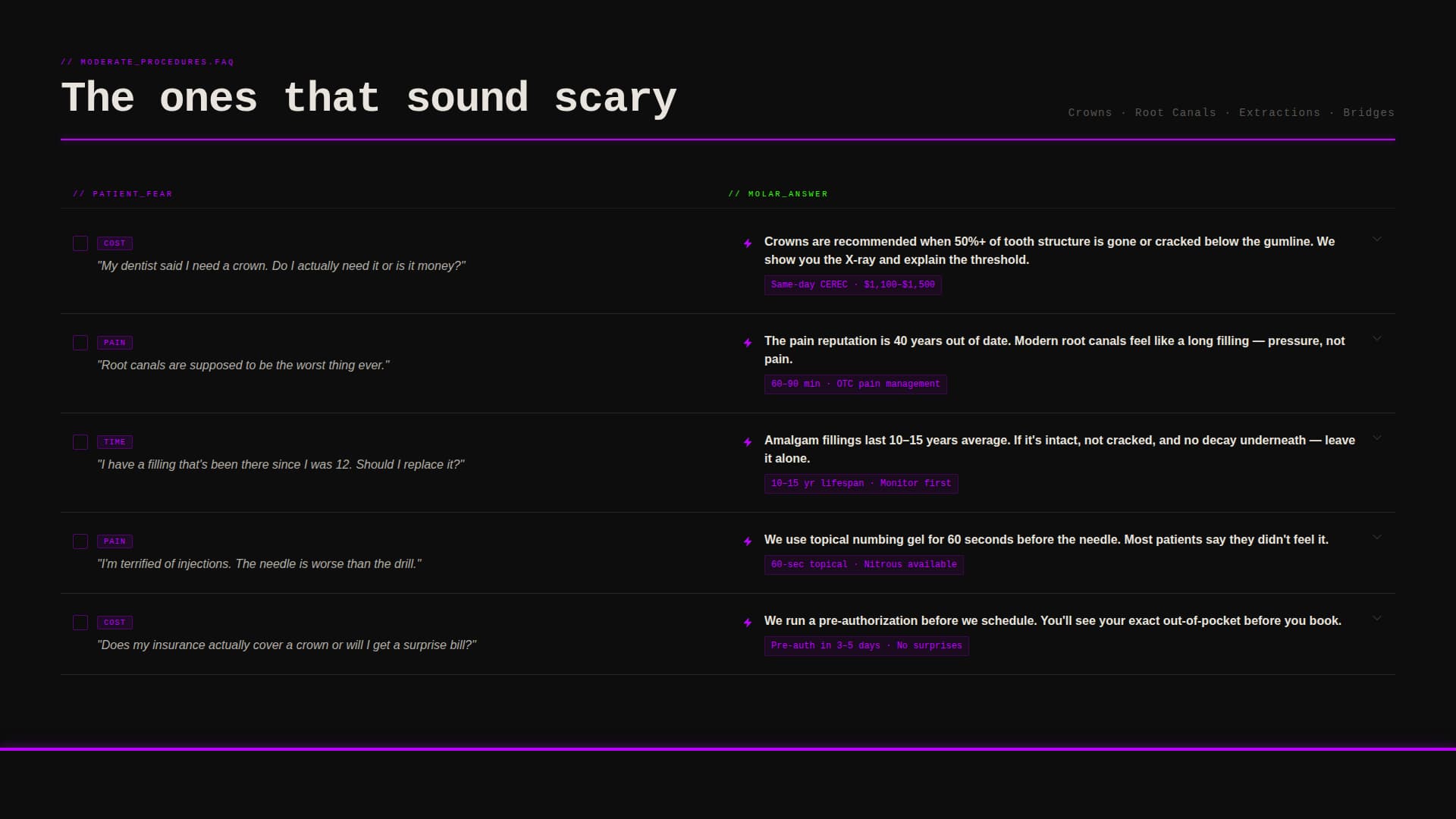 Molar - Brutalist Dental Landing Page Template