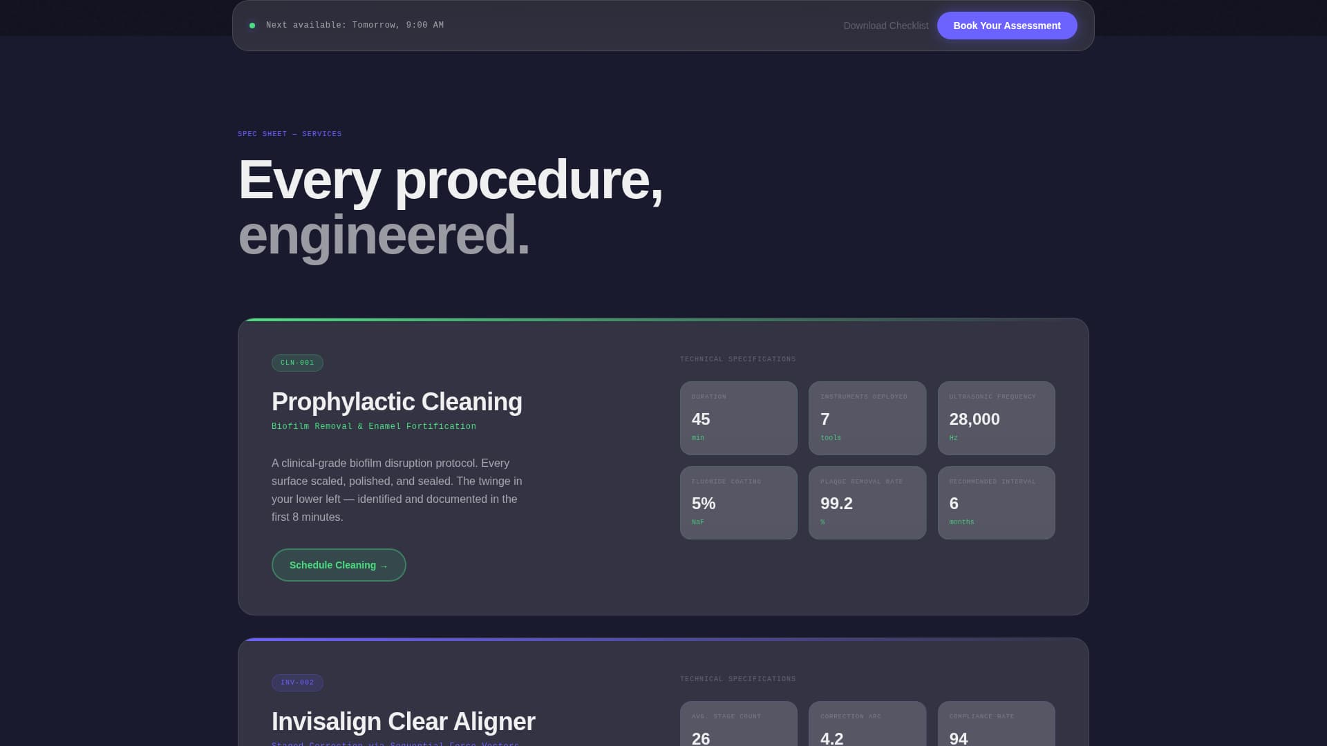 Premium Dental Practice Proof-First Website Template
