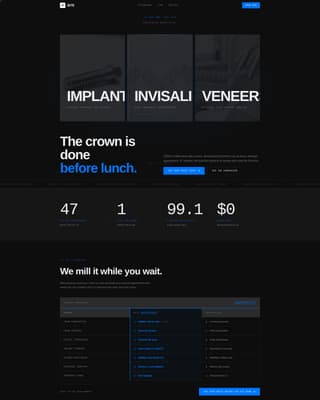 Dental Treatment Options Comparison Website Template