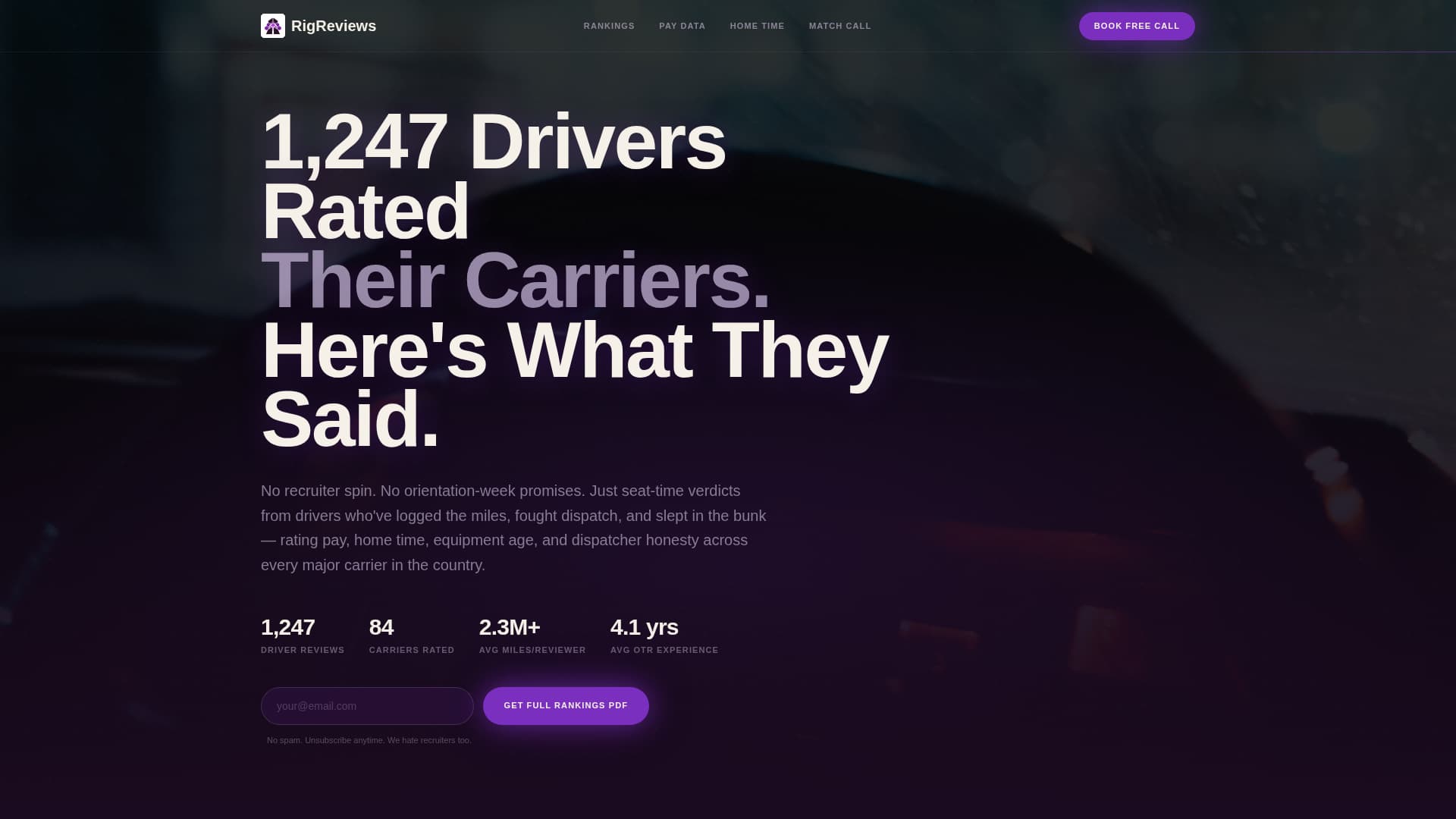 Truck Driver Careers Website Template