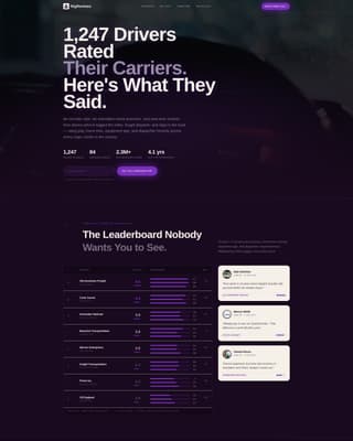 Truck Driver Careers Website Template