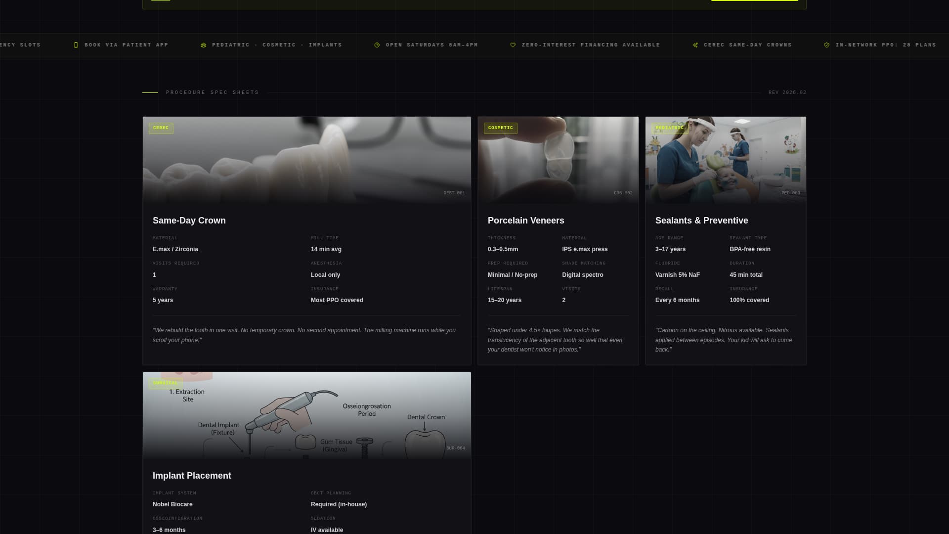 Modern Dental Team & Credentials Showcase Website Template