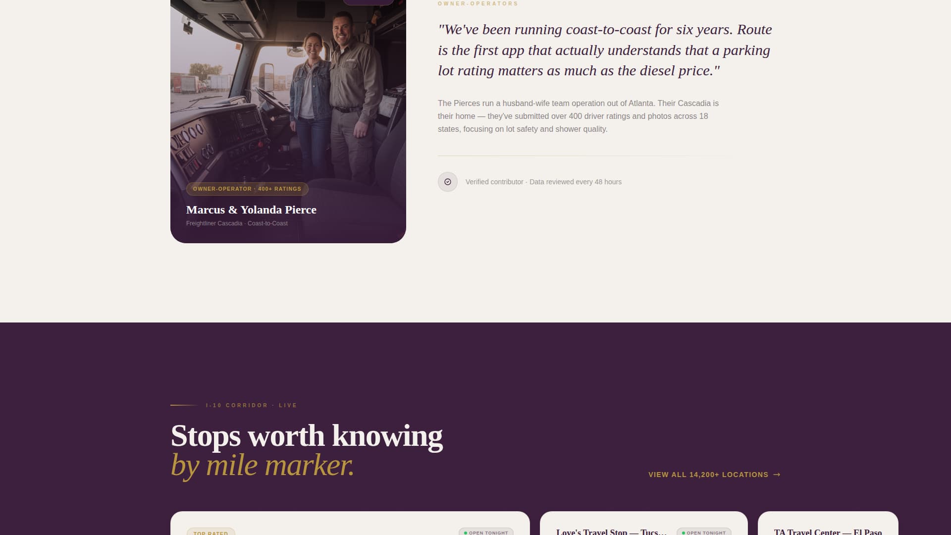 Truck Driver Pricing Website Template